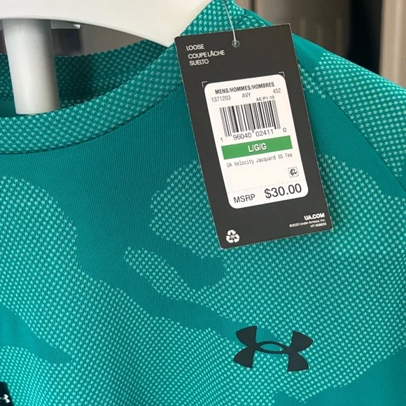 Under Armour Men's Teal Shirt Size L - Picture 2 of 5